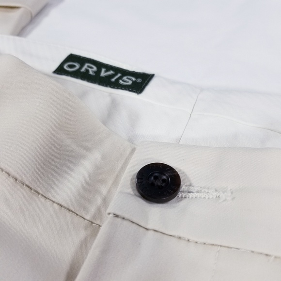 Orvis Khaki biege pleated pants - Cuffed - w34 - Picture 7 of 8